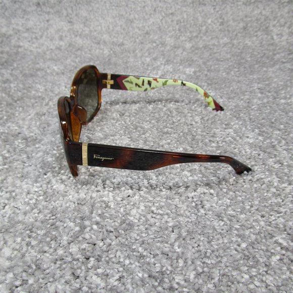 Ferragamo Sunglasses Womens Sf603S Cat Eye Round Tortoise Shell - Picture 3 of 8